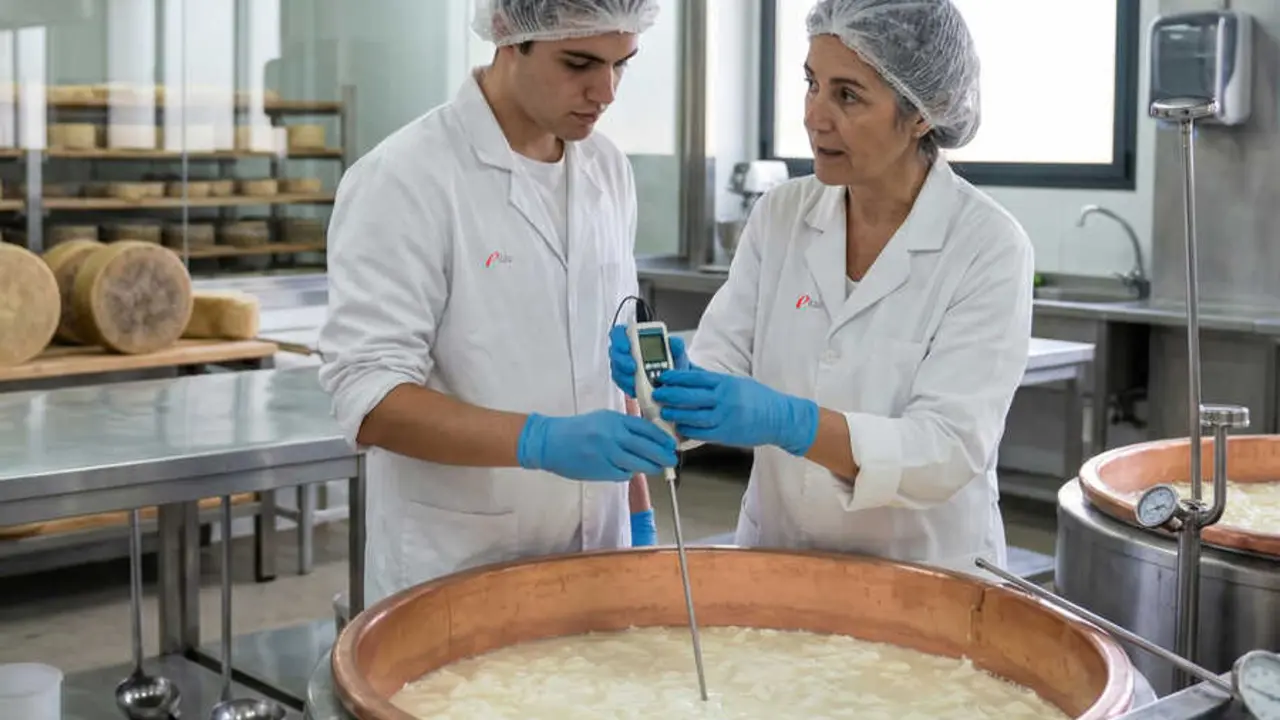 Alumno de pr&aacute;cticas en el sector l&aacute;cteo