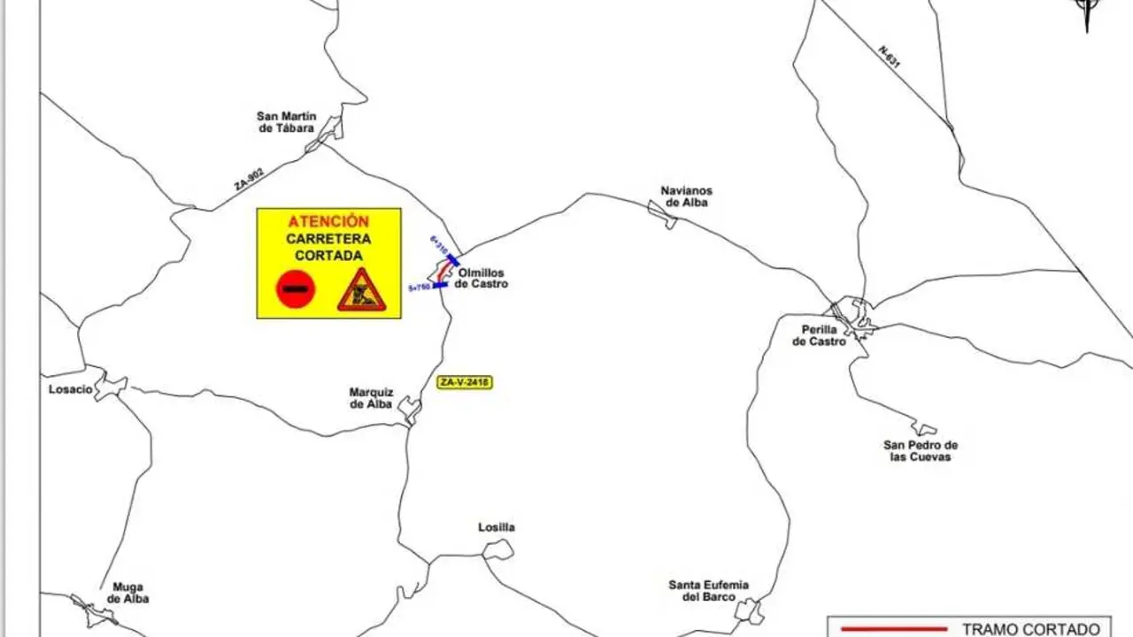 Plano corte de la carretera