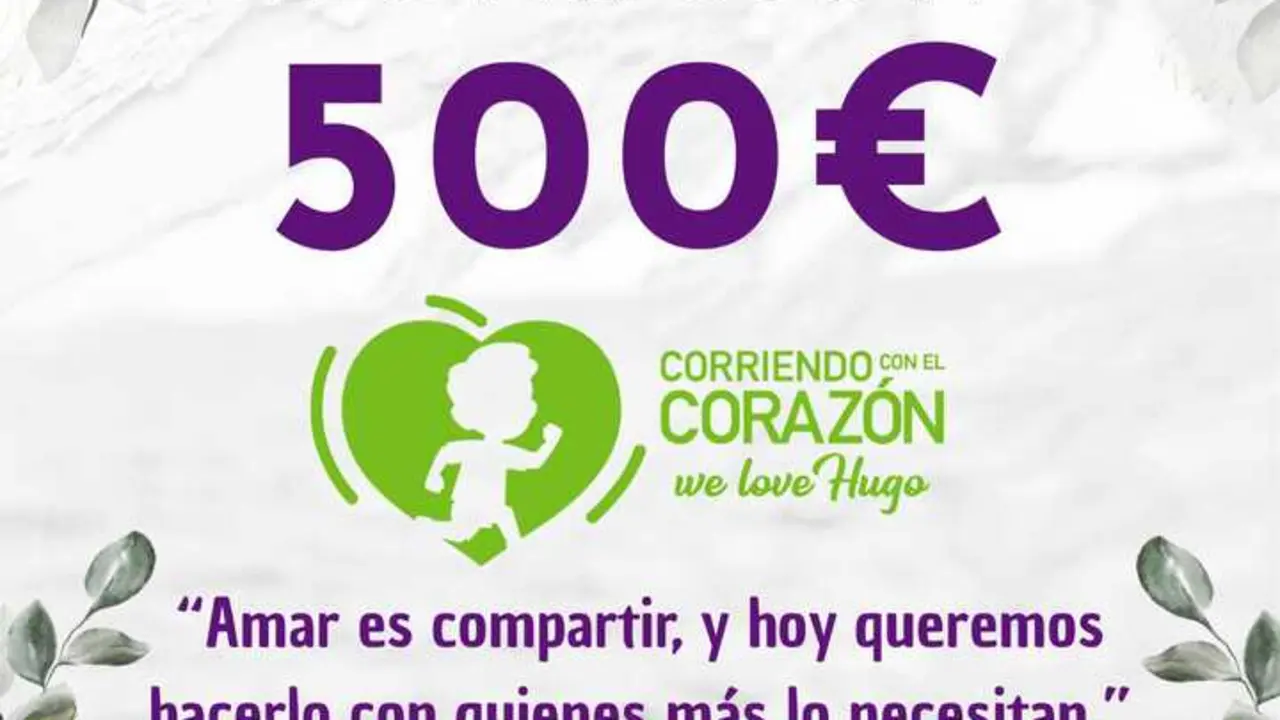 Donaci&oacute;n boda Corriendo con el Coraz&oacute;n por Hugo