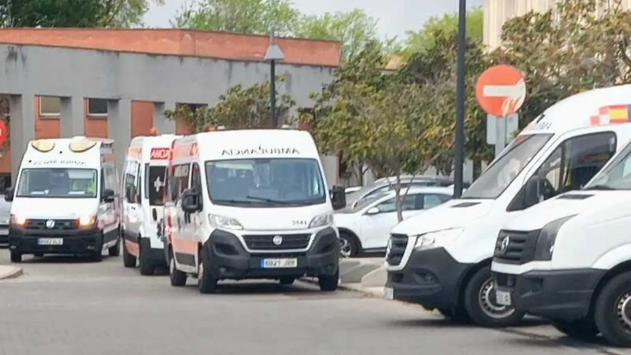 Ambulancias en el Hospital Virgen de la Concha
