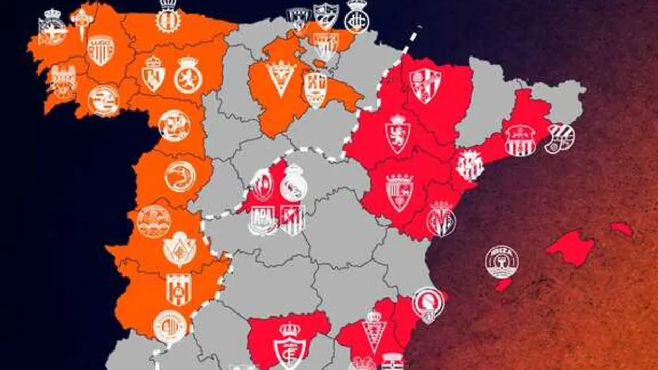 Mapa de Grupos Primera Federaci&oacute;n 2026-2027