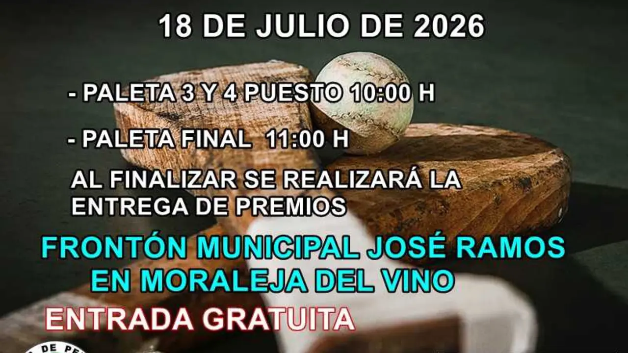 Cartel anunciador en la competici&oacute;n