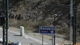 Foto de archivo de la Estación de Otero de Sanabria en  construcción