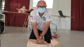 José Manuel Vega durante uno de los cursos de formación