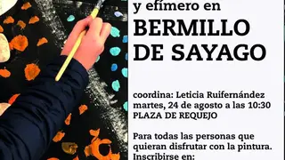 Cartel del mural colectivo que se realizará en Bermillo de Sayago