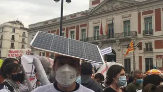 Manifestación contra la invasión de las renovables en Madrid