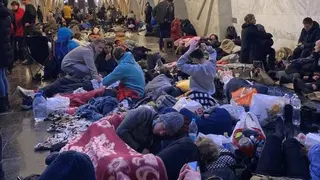 El metro de Kiev convertido en bunker y refugio