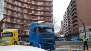 Marcha de camiones por Zamora. Foto de archivo