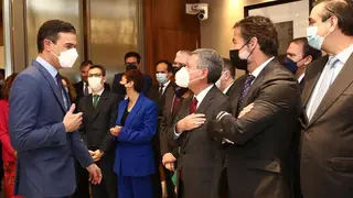 El presidente del Gobierno, Pedro Sánchez, a su llegada al tercer encuentro 'Generación de Oportunidades'. Fotografía: Moncloa