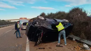 Foto de archivo de un accidente en la A-66