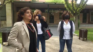 Francisca González, Irene y Mercedes Barrios, del sindicato S.A.E. de Técnicos de Enfermería