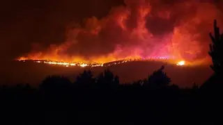 Incendio en la Sierra de la Culebra