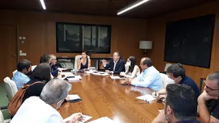 Un momento de la reunión de la delegada de la Junta con las organizaciones agrarias