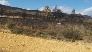 Imagen de la Sierra de la Culebra calcinada