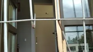 Ventana por la que accedieron los ladrones a la ermita