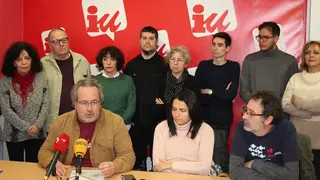 Francisco Guarido y el quipo de IU Zamora