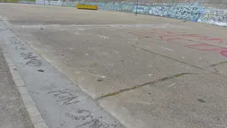 Pintadas en las obras del nuevo parking de La Vaguada_2