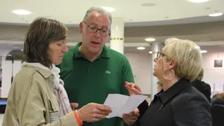 Jesús María Prada comentando los resultados electorales