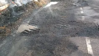 Los daños en la calzada han provocado el cierre del tramo entre Sarracín y Riofrío