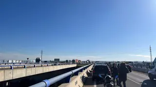 Corte en el puente de Los Tres Árboles