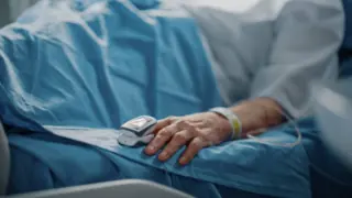 Paciente hospitalizado. Fotografía de archivo