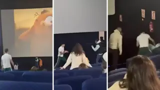 Pelea en plenos cines de León durante una película infantil