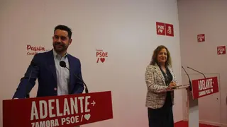 Antidio Fag&uacute;ndez y Iratxe Garc&iacute;a, presidenta de Grupo de la Alianza Progresista de Socialistas y Dem&oacute;cratas