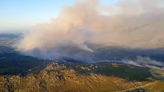 Incendio Castromil. imagen de archivo