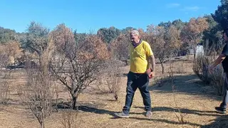 Israel muestra la finca quemada