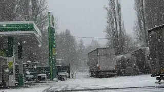 Camiones embolsados en Sanabria. Iimagen de archivo