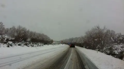 Foto de archivo de nieve en Sanabria