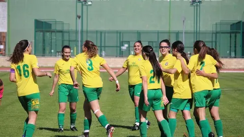Las jugadoras del Amigos del Duero celebran un tanto
