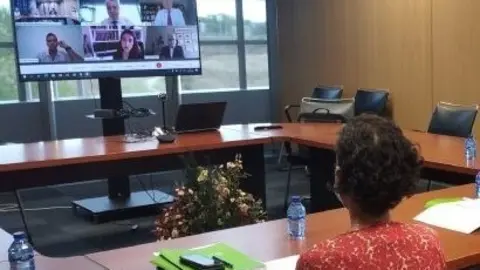 Un momento de la reunión.