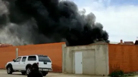 Incendio en Vadillo de la Guareña