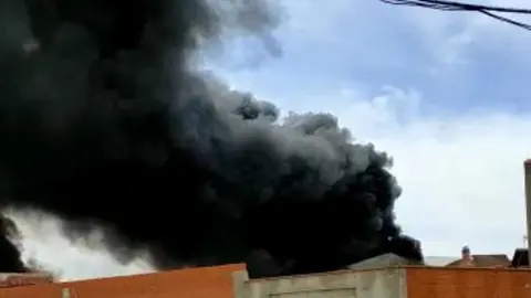 Incendio de una nave en Vadillo de la Guareña