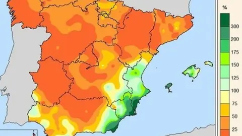 Mapa de precipitaciones. /Foto eltiempo.es