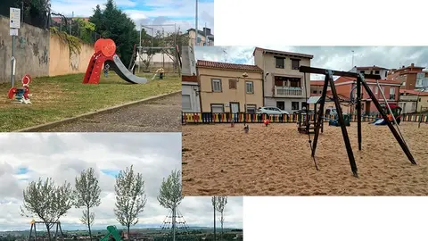 Combo de imágenes de parques infantiles de Zamora