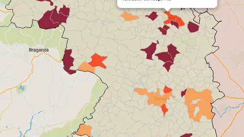 Mapa incidencia por municipios en os últimos 14 días (24 abril)
