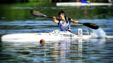 Laura Pedruelo en una prueba en Trasona.