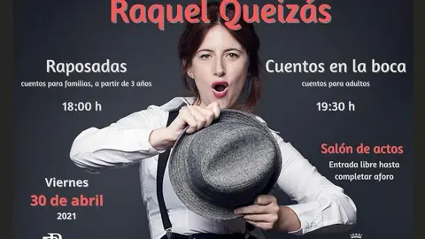 Cartel de los espectáculos de Raquel Queizás.