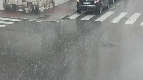 Granizada en la capital