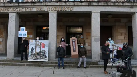 Foto de archivo de concentración de autónomos en Zamora