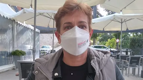 Elena Amaro durante la entrevista