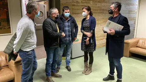 Clara San Damián durante la reunión que ha mantenido esta mañana con COAG