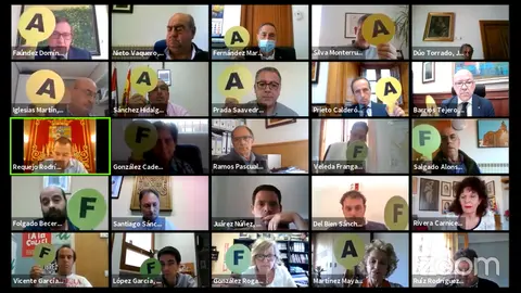 Votación en el pleno de la Diputación