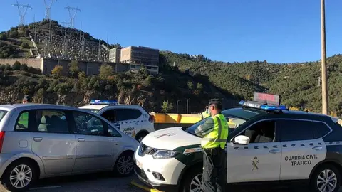 Imagen de archivo de la Guardia Civil controlando el paso de Alcañices
