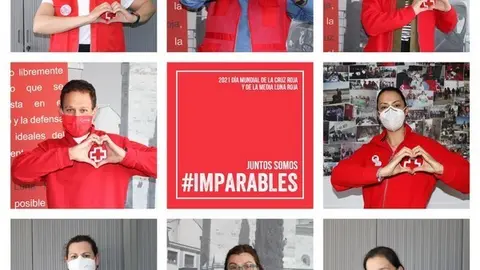 Voluntarios de Cruz Roja fotografiados para la campaña Vuelve a Latir. Foto Facebook
