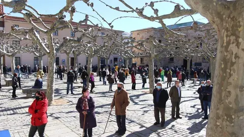 Zamoranos en la plaza Viriato