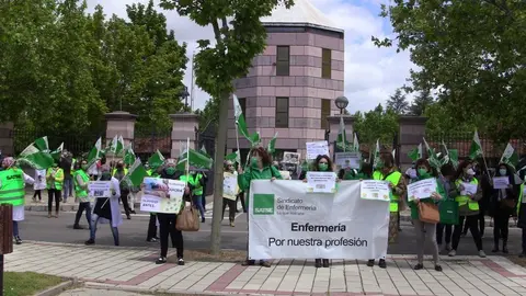 Manifestación del personal de Enfermería en Valladolid. Foto de archivo