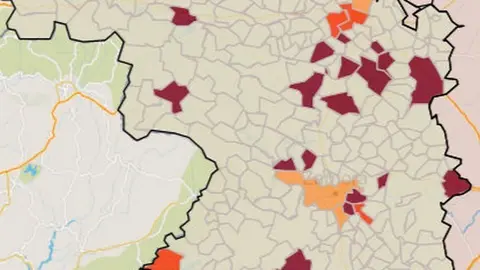 Mapa de incidencia por municipios
